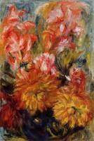 Renoir, Pierre Auguste - Gladiolas in a Blue Vase